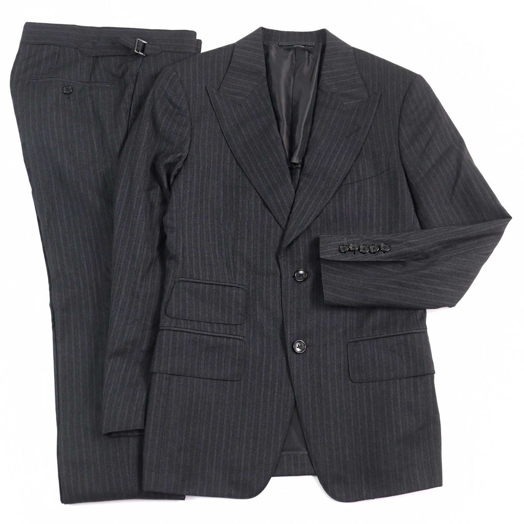 TOM FORD 24DL4W Windsor Stripe Peaked Lapel Single Suit Size 44