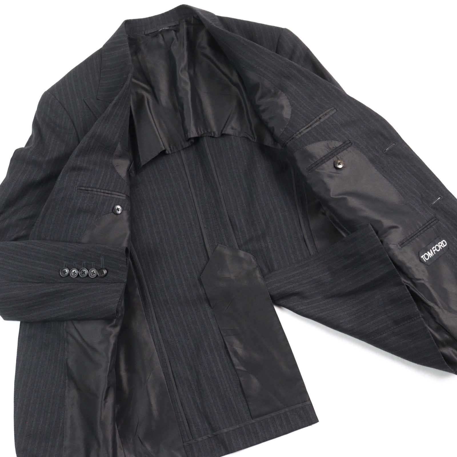 TOM FORD 24DL4W Windsor Stripe Peaked Lapel Single Suit Size 44