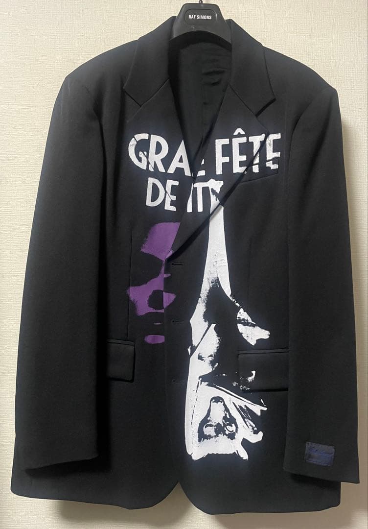 RAF SIMONS 22AW Oversized Tailored Jacket Size 44 Black