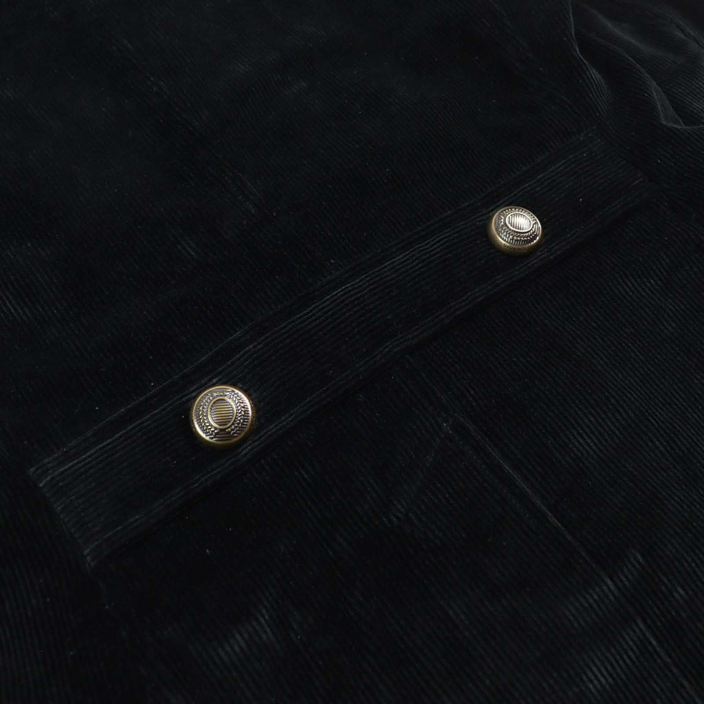 TOM FORD TFO719 Corduroy Leather-Trim Peaked Lapel Gold Button Double-Breasted Peacoat Size 46