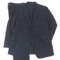 TOM FORD Wool Silk-Lined Stripe Peaked Lapel Single Suit / Dark Navy Size 56