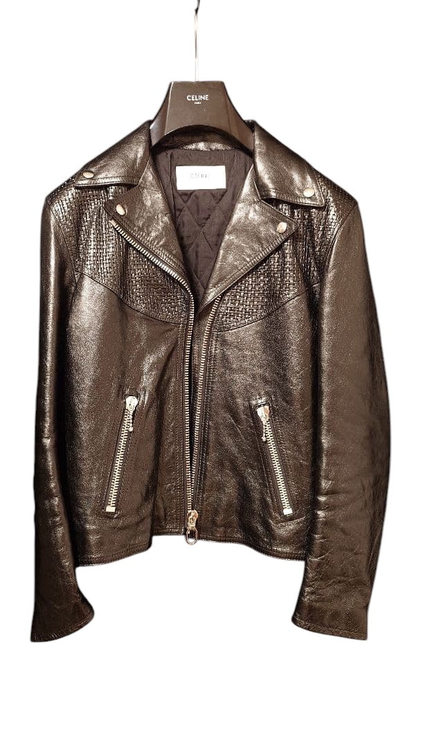 CELINE Straight Cut Leather Jacket / Riders Size 46