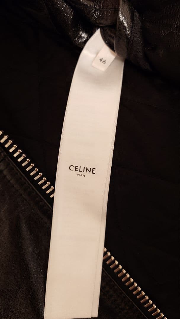 CELINE Straight Cut Leather Jacket / Riders Size 46
