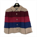 CHANEL 00C Logo Button Block Colour Border Wool Blend Jacket Size 36