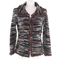 CHANEL Wool Alpaca Silk Lining CC Logo Button Jacket Multi Size 34