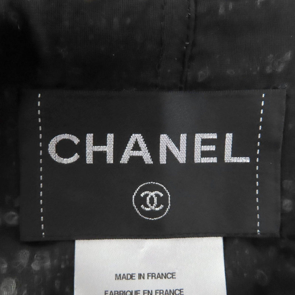 CHANEL Wool Alpaca Silk Lining CC Logo Button Jacket Multi Size 34