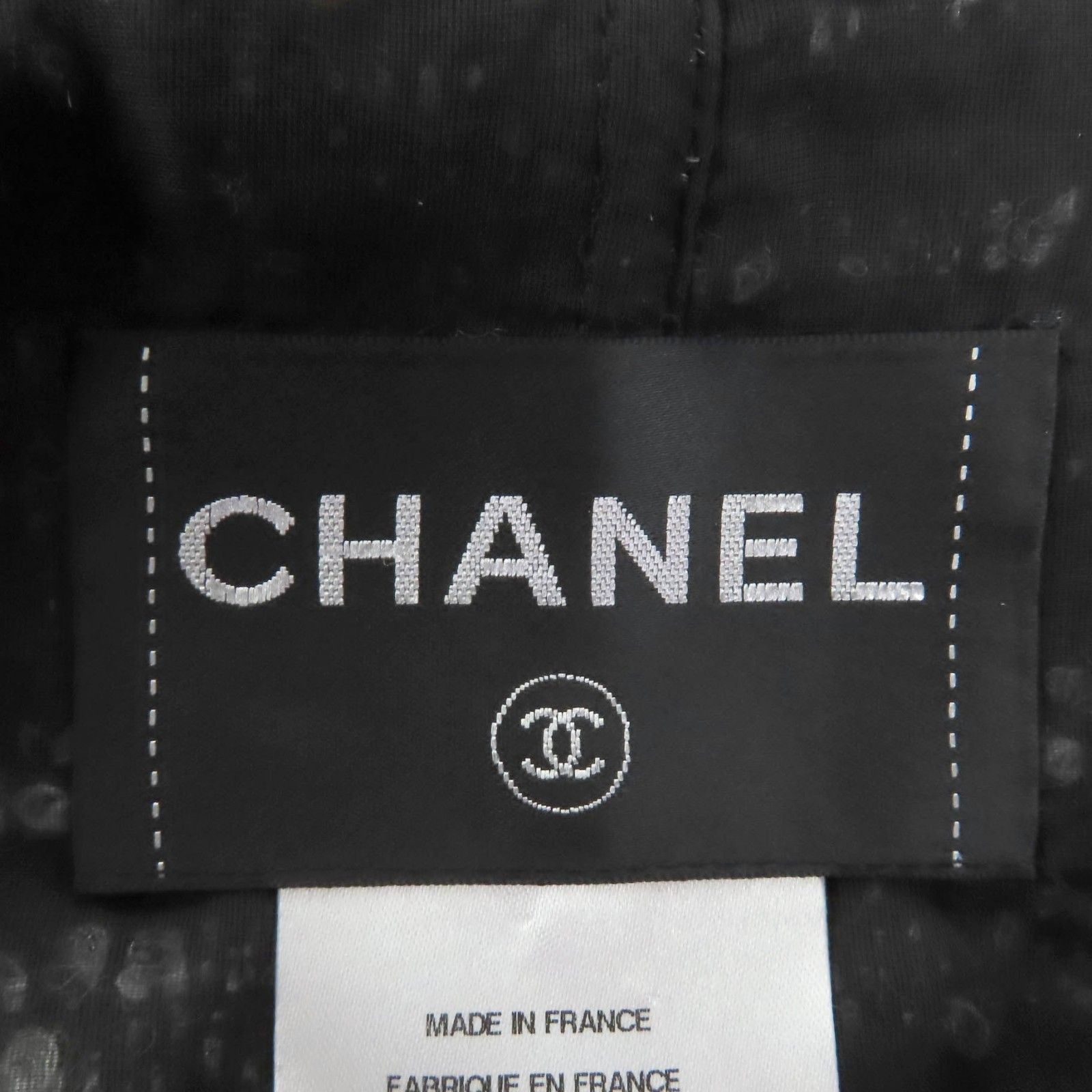 CHANEL Wool Alpaca Silk Lining CC Logo Button Jacket Multi Size 34