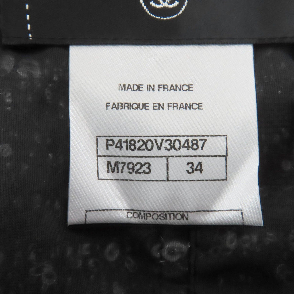 CHANEL Wool Alpaca Silk Lining CC Logo Button Jacket Multi Size 34
