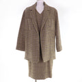 CHANEL Vintage 95A Wool Tweed Jacket & Dress Ensemble Brown Size 40