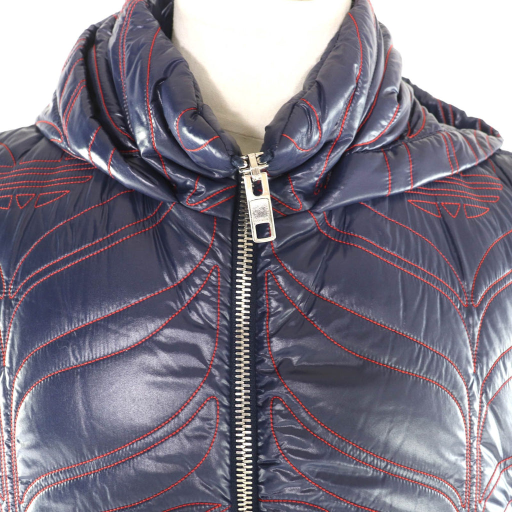 GUCCI × adidas インターロッキングG トレフォイル パッド入りジップアップポンチョ ネイビー Sサイズ