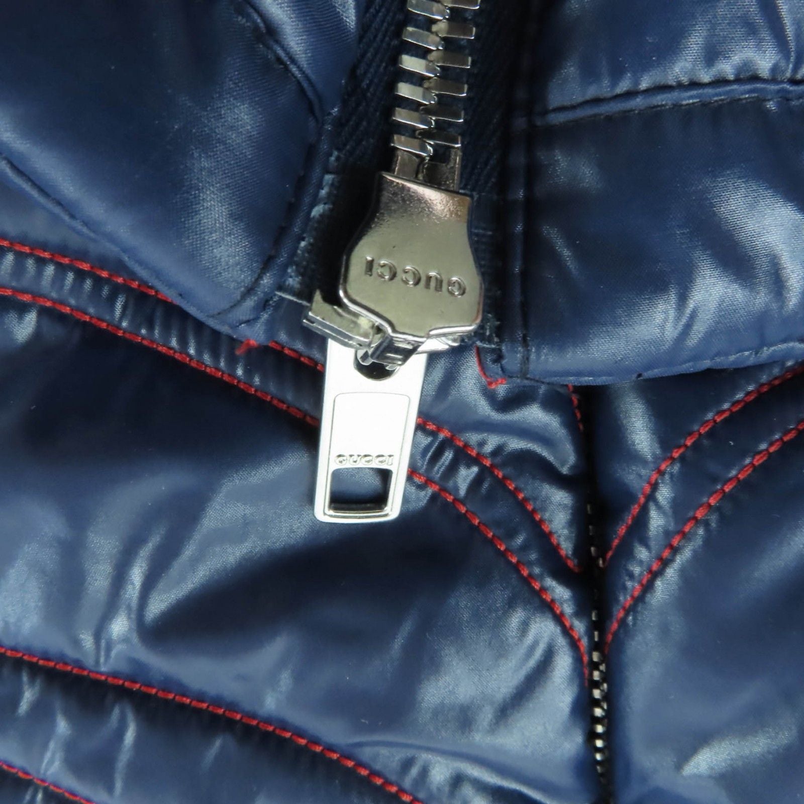 GUCCI × adidas インターロッキングG トレフォイル パッド入りジップアップポンチョ ネイビー Sサイズ