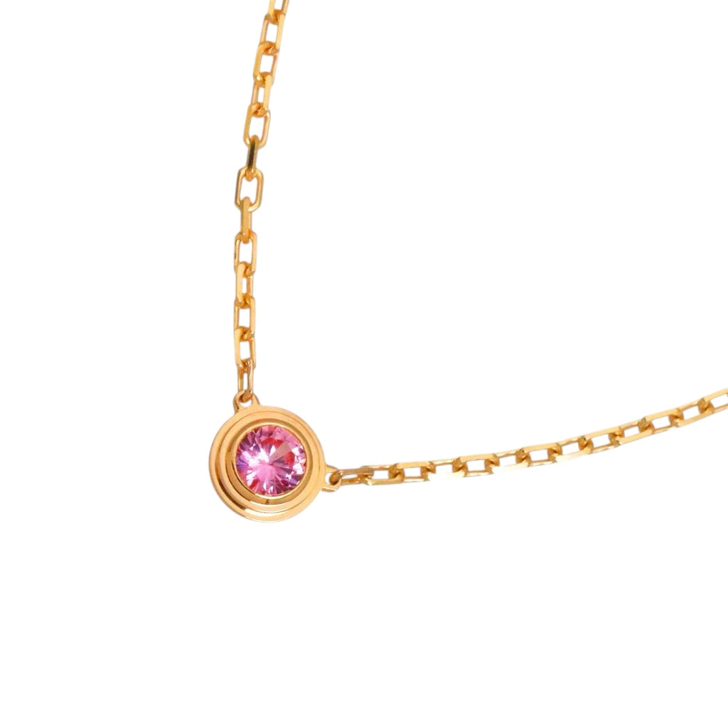 Cartier Diamants Legers d'Amour Pink Sapphire Necklace 18K Pink Gold 750 (PG)