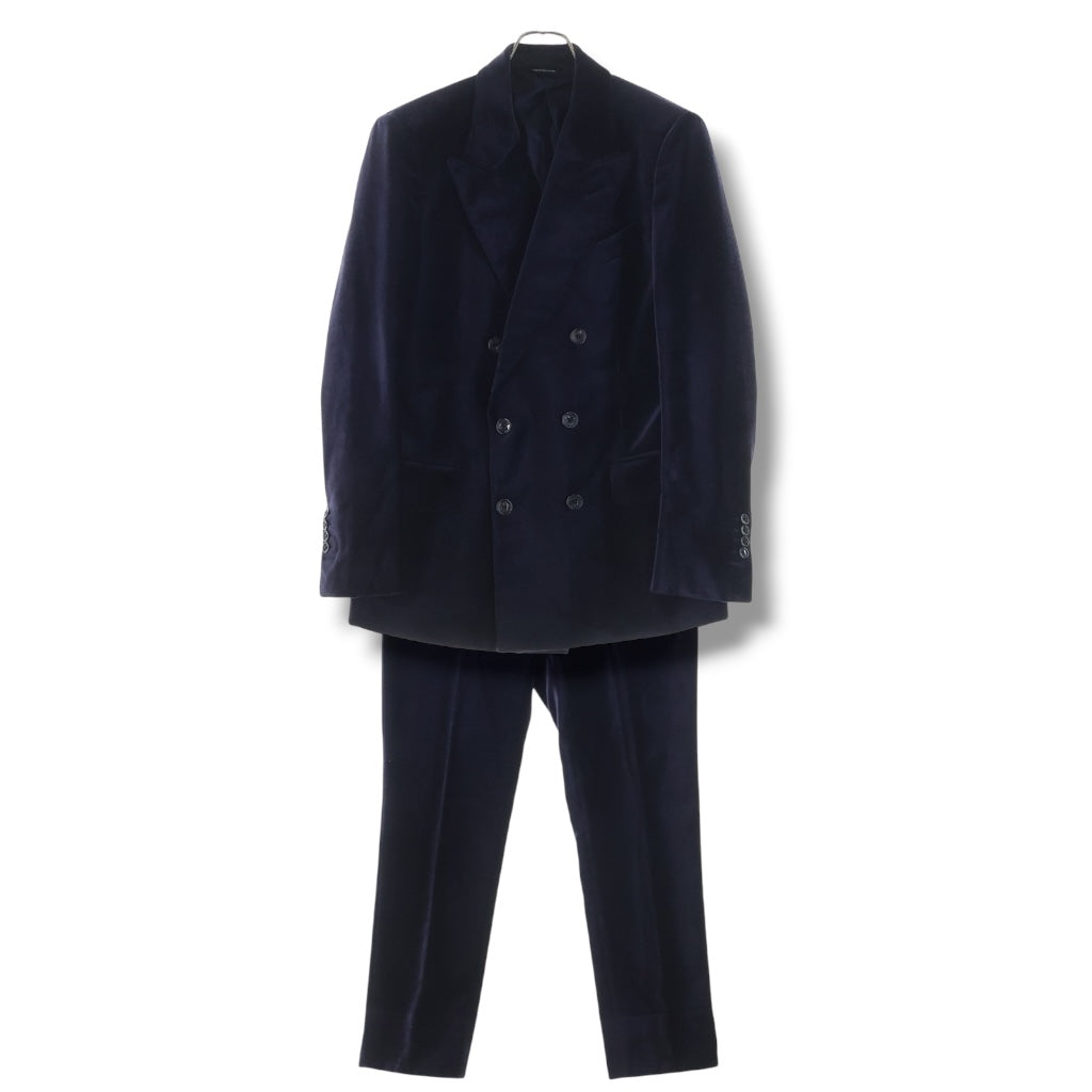 TOM FORD Velvet Velour Double Breasted Suit Set Up (Jacket & Slacks) Purple Size 48